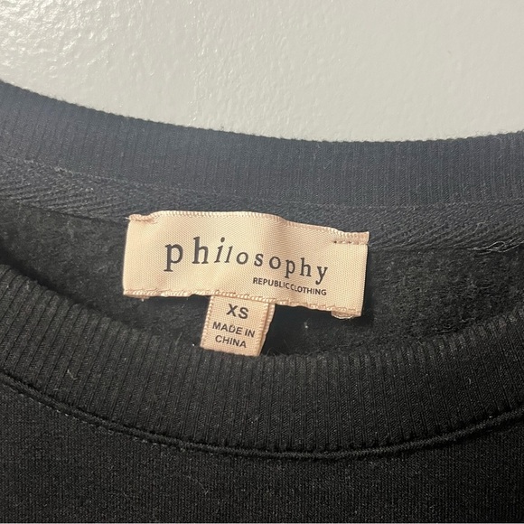 philosophy crewneck sweater champagne toast black embroidered rhinestone bubbles - Picture 2 of 11